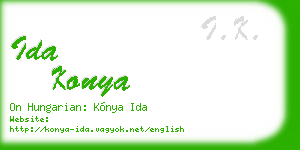 ida konya business card